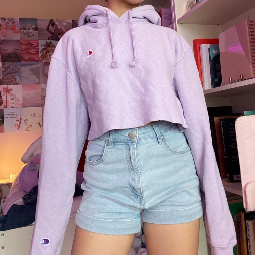 Champion Reverse Weave Hoodie in Lilac/Lavender XS